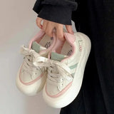 Purpdrank  Women's Casual Versatile Spring 2025 Platform Sneakers Flat Bottom Shoes Rubber Upper Polyurethane Insole And Lining