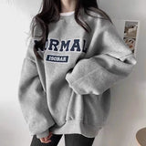 Purpdrank  Thickened Women's Hoodie with Printed Letters Korean Version Niche Casual Ins Lazy Style Pullover Top Trendy