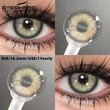 Purpdrank  1pair Colored Contact Lenses Soft Brown Eye Contacts High Quality Gray Beauty Pupils Yearly Korean Pink Eyes Lenses