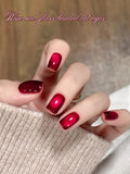 Purpdrank  10ML Red Wine Cat Magnetic Gel Nail Polish Glitter Semi Permanant Soak Off UV LED Gel Varnish For Manicure DIY Nail Supplies