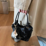  Purpdrank   New Sweet Style Zipper PU Square Women's Shoulder Crossbody Bag Solid Color Popular Commuting Fashion Small Square Bag