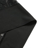 Purpdrank  Sexy Black Sheer Lace Panel Sling Maxi Dress Women's Sleeveless Hollow Out Slim Bodycon Party Gown Formal Prom Night Dress