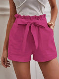 Purpdrank   Shorts Women Bow Tie Lace Up Wide Leg Shorts High Waist Pockets Casual Streetwear Summer New Fashion Loose Shorts