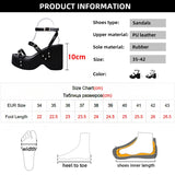 Purpdrank  Gothic Punk Chunky Platform Sandals for Women Buckle Strap Wedge Heel Sandals Woman 2025 Summer Thick Bottom Gladiator Shoes