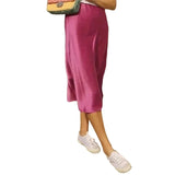 Purpdrank  Satin Skirt Women Summer Clothes Solid Color High Waist Bodycon Midi Skirts Elegant Evening Party Skirts Streetwear