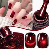 Purpdrank  10ML Red Wine Cat Magnetic Gel Nail Polish Glitter Semi Permanant Soak Off UV LED Gel Varnish For Manicure DIY Nail Supplies