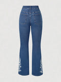 Purpdrank  Women High Waist Wide Leg Pants Hole Straight Pants Long Jeans Casual Trendy Trousers 2026 Spring Autumn New Denim Trousers