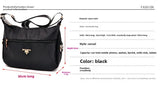 Purpdrank  Casual Waterproof Nylon Crossbody Bag for Women with Multiple kets Square Zipper Design Simple  Color Briti Sle