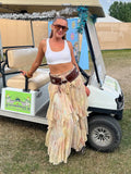 Purpdrank   Boho Beach Irregular Long Skirts for Women Chiffon Printed Summr Skirt Gypsy Retro Elastic Waist A-line Loose Falda Mujer