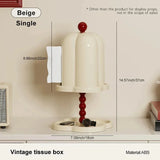 Purpdrank  Luxurious Double-Layer Shelf  DustProof Belt Cover Paper Box Advanced Sense Of Coffee Roll Paper Box French Retro Tissue Box