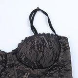 Purpdrank  New Sexy Spaghetti Strap Lace-Up Backless Bodycon Mini Dress Women's Sleeveless Lace Patchwork Slim Night Party Dress