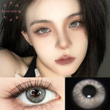 Purpdrank  Elsa Green Contact Lenses for Eyes Natural Yearly Contact Lens Big Beauty Pupil Degrees Prescription Myopia