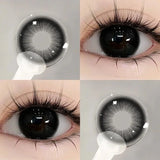 Purpdrank  Blue Colored Contact Lenses - Natural & Small Pupil Hazel Contacts, Yearly Lenses for Summer & Autumn Holiday, Parties