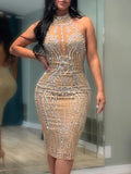 Purpdrank  Sexy see through rhinestone black summer dress women clothing backless club birthday party dress vestidos midi evening dresses
