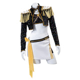 Purpdrank  Mira Cosplay Costume Wig Shoes Black Coat Singing Suit Song-Promotion Costume Women Halloween Party Role Playing Outfit