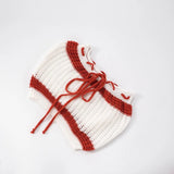 Purpdrank  Striped Sexy Drawstring Knitted Women Two Piece Sweater Short Set 2025 Summer Fashion Hollow Out Tube Top and Mini Shorts Outfit