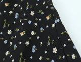 Purpdrank  Sexy Black Floral Print Spliced Lace Bow Halter V Collar Backless Mini Dress Women Elastic Zipper Back A-line Short Robe Holiday