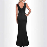 Purpdrank  Ladies Evening Dr Svel Collar Split Skirt Polyester Fiber mid Waist Irregular Hem Busin Wear No Brand Registered