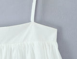 Purpdrank  Spring Summer Sexy White Camisole Women Side Zipper BUD Hem Loose Short Tank Top Vest Tee
