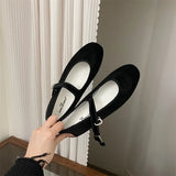 Purpdrank  Round Toe Retro Woman Shoes Female Footwear Casual Sneaker Buckle Strap Mixed Colors Ballet Flats Dress New Ballerinas Rome PU M