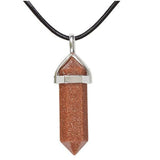 Purpdrank - Hexagonal Pointed Reiki Chakra Stone Pendant Necklace Women Girl  Jewelry 18inch Chain chunky Pendants