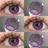 Purpdrank  1 Pair Cosplay Contact Lenses for Eyes Colored Fashion Pink Contacts Lens Purple Cosmetic Pupil Yearly Contact Lenses