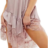 Purpdrank  Spring New Mini Dress Lace Elegant Short Sleeveless Women's Fashionable Casual Dress