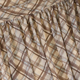 Purpdrank  Women's Summer Spring Half Skirt Plaid Mesh Low Waist Color Blocking See-through Thin Retro Simple Loose Casual Design Fashion