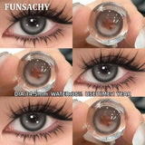 Purpdrank  2pcs Black Series Color Contact Lenses Natural Gray Eye Lens Beautiful Pupils Yearly Fashion Brown Softlens Cosmetics