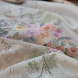 Purpdrank  Premium 600TC Egyptian Cotton Flowers Print Bedding Set Queen King Size Duvet Cover Set Flat/Fitted Bed Sheet Pillowcases 4Pcs