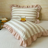 Purpdrank  Cotton Lace Pillow Cover One Pair 48x74cm Pillow Core Inner Liner Washable Bedroom Decoration Pillow Case Bedding Accessories