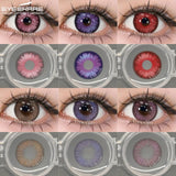 Purpdrank  1 Pair Colored Contact Lenses Pink Contact Lenses Purple Fashion Makeup Contact Lenses Eye Cosplay Lenses Yearly Use