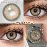 Purpdrank  2pcs Fashion Colored Contact Lenses High Quality Gray/ Brown Contact Lens Blue Eyes Contacts Yearly Green Makeup Lenses