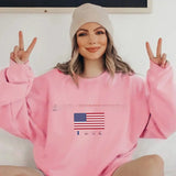 Purpdrank  Women's Autumn Winter Fashion Casual Long-Sleeved Fleece-Lined round Neck Pullover Sweater Letter Print Loose Fit with Collar