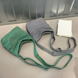 Purpdrank  Versatile Commuting Crossbody Mobile Phone Postman Bags for Men Japanese Washed Canvas Bag for Women