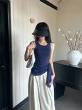 Purpdrank  Summer Strap Knitting Camisole Women Sexy Silm All-Match White Tight Tops  Female Streetwear Blue Tank Clothes 2025