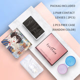 Purpdrank  2Pcs Color Contact Lenses for Eyes Anime Cosplay Colored Lenses Red Lens Blue Multicolored Lenses Cosmetic Beauty Lens