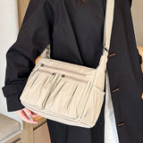 Purpdrank  Creative Large Capacity Shoulder Bags Casual Vintage Crossbody Bags Multifunction Simple Messenger Bag Women Men