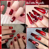 Purpdrank  10ML Red Wine Cat Magnetic Gel Nail Polish Glitter Semi Permanant Soak Off UV LED Gel Varnish For Manicure DIY Nail Supplies