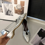 Purpdrank  Designer New 2025 Women Heeled Sandals Sexy Ponited Toe Chunky Shoes Summer Dress Party Luxury Woman Brand Pumps Sandalias Mujer