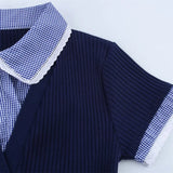 Purpdrank  small round lapel short sleeved zipper decoration summer new women's fashion slim fit T-shirt