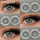 Purpdrank  1 Pair Contact Lenses Big Brown Lenses for Eyes Beauty Pupils Comestic Eye Color Len Korean Pupils Makeup Accessoriess