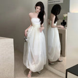 Purpdrank   Sexy High-Neck Lace Trim Long Dress Slimming Bodycon Gown Princess Style Princess Cut A-Line Silhouette Backless Wedding Dress