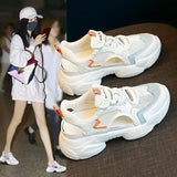 Purpdrank  Women's Sports Sandals Heigh Hollow Mesh Breathable Sandals New Hollow Flat Fashion All-match Platform Casual Shoes