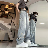 Baggy Jeans Y2k Women Korean Style 2024 Summer Straight Wide Leg Pants High Waist Woman Loose Denim Trousers 90s Vintage Clothes