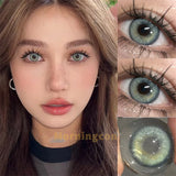 Purpdrank  Colored Contact Lenses for Eyes 1pair Cosplay Prescription for myopia0-800degrees Contact Lenses Yearly Halloween Myopia