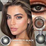 Purpdrank  1 Pair Brown Color Contact Lenses Natural Eye Contacts Blue Colored Soft Lens Yearly Use Women Makeup Cosmetic Lenses