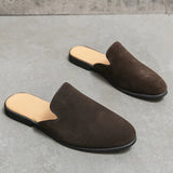 Purpdrank  Summer New Men's Flat Shoes Men's Casual Shoes Versatile Half Slippers Beach Shoes Soft Sole Comfortable Classic Men's Loafers