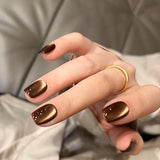 Purpdrank  Brown Gold Cat Magnetic Eye Gel Polish 10ml Autumn Water Light Magnet Crystal Soak Off Nail Art Varnish Manicure