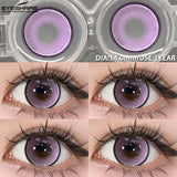 Purpdrank  1 Pair Colored Contact Lenses Pink Contact Lenses Purple Fashion Makeup Contact Lenses Eye Cosplay Lenses Yearly Use